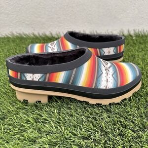 Pendleton‎ Saltillo Sunset Fur Clog Black And Traditional Women's Size 7 EUR 38